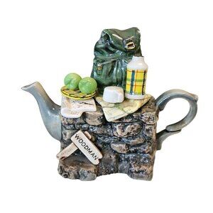 Vintage Paul Cardew Design England "Hiker's Rest" Teapot One Cup Woodman